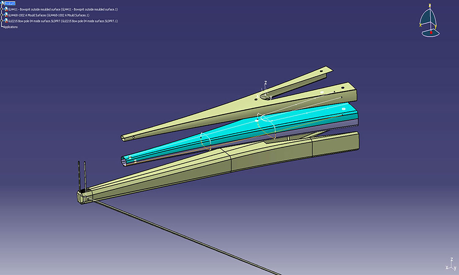 bowsprit design for CNB100 SY Chrisco