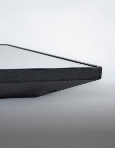 Side detail of custom carbon Starlink spreader mount from client installation