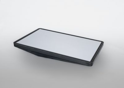 Real-life carbon composite Starlink spreader mount with black underside