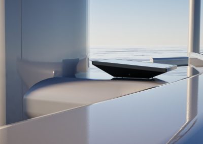 Starlink spreader mount installed on yacht spreader in marine environment