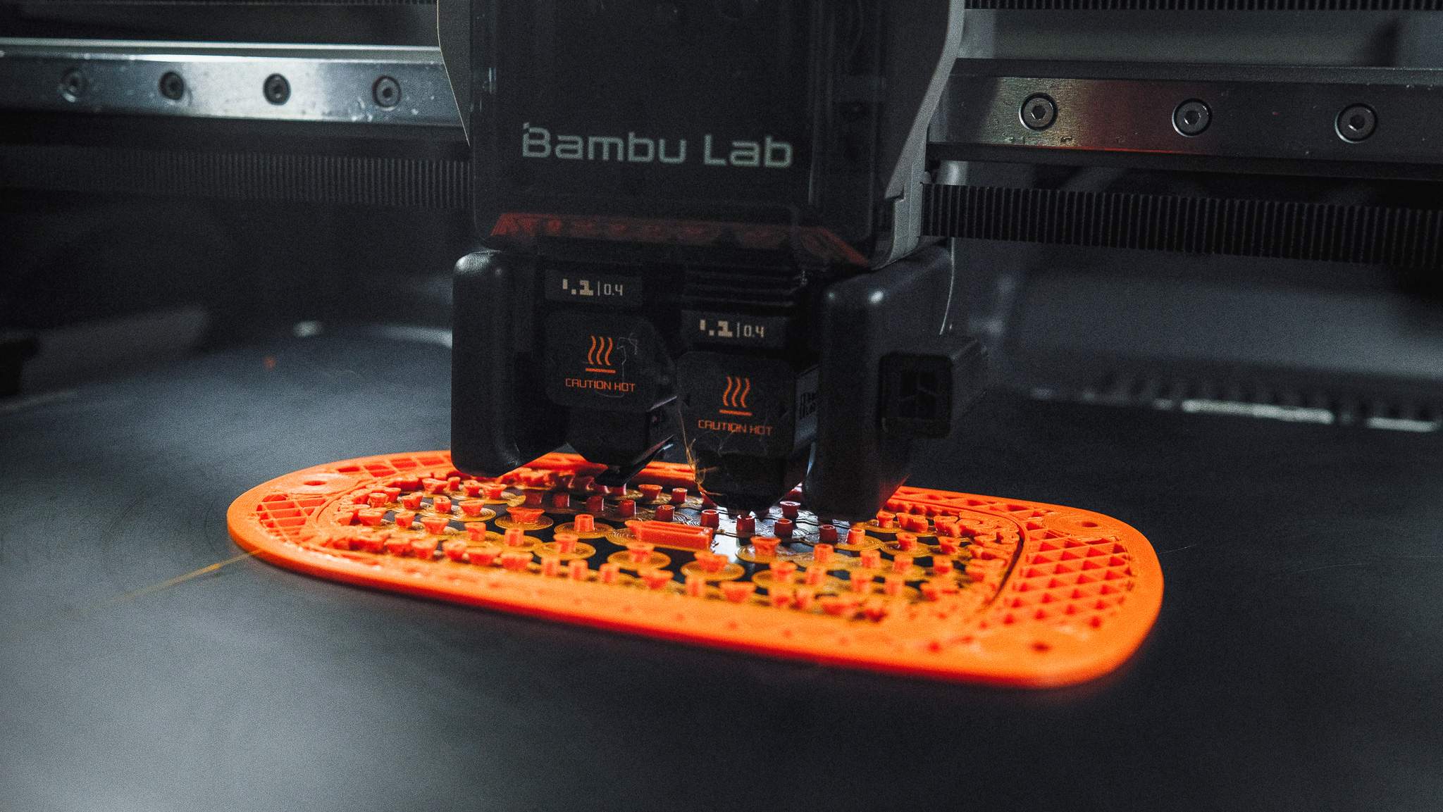 Water Inlet Detail being 3D Printed